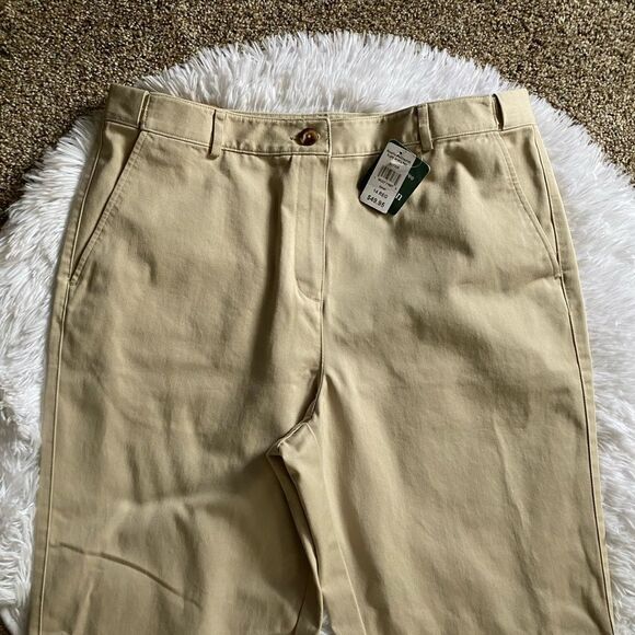 L.L. Bean Khaki Pants Classic Fit Cotton New Womens Size 14 - Picture 3 of 10